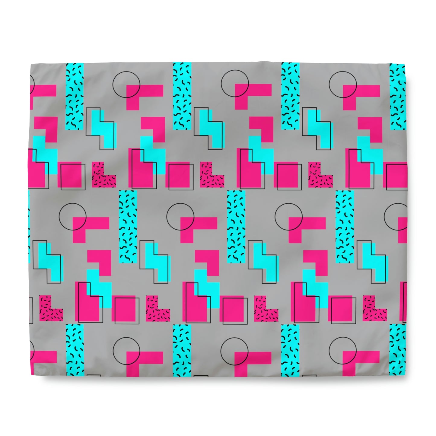 Tetris Style Pattern Duvet Cover