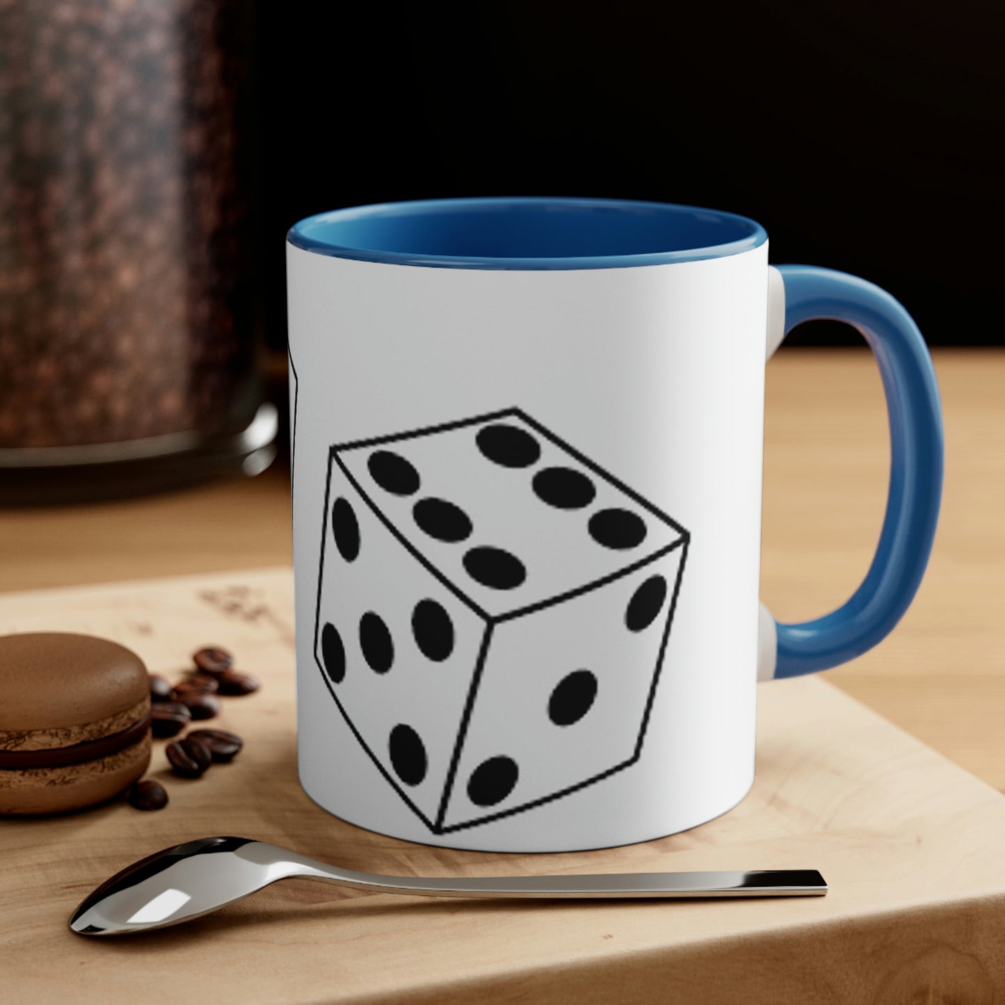 Dice Roll Accent Coffee Mug, 11oz