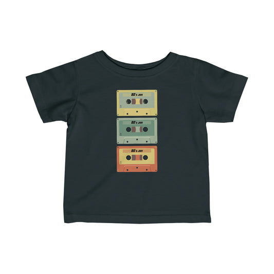 Retro Cassette Tape Style Infant Fine Jersey Tee