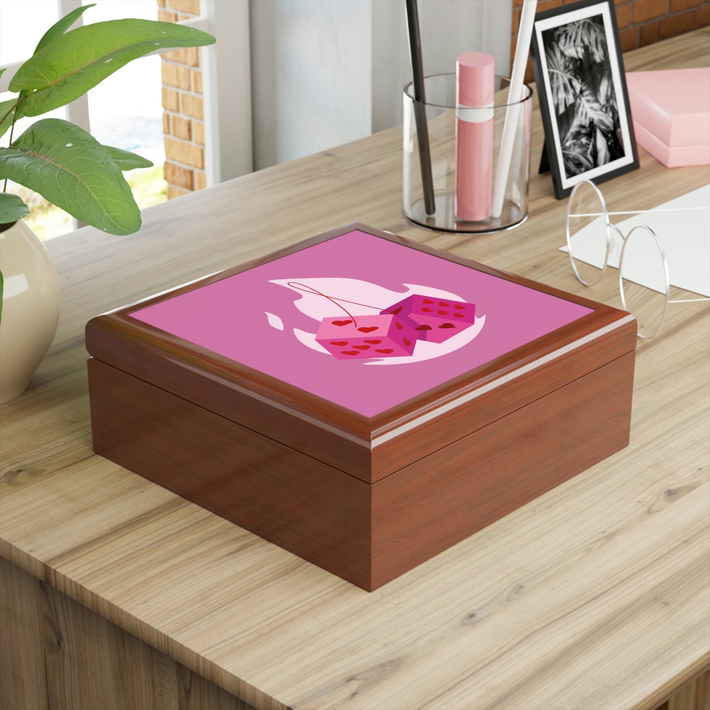 Dice Hearts Retro Style Jewelry Box