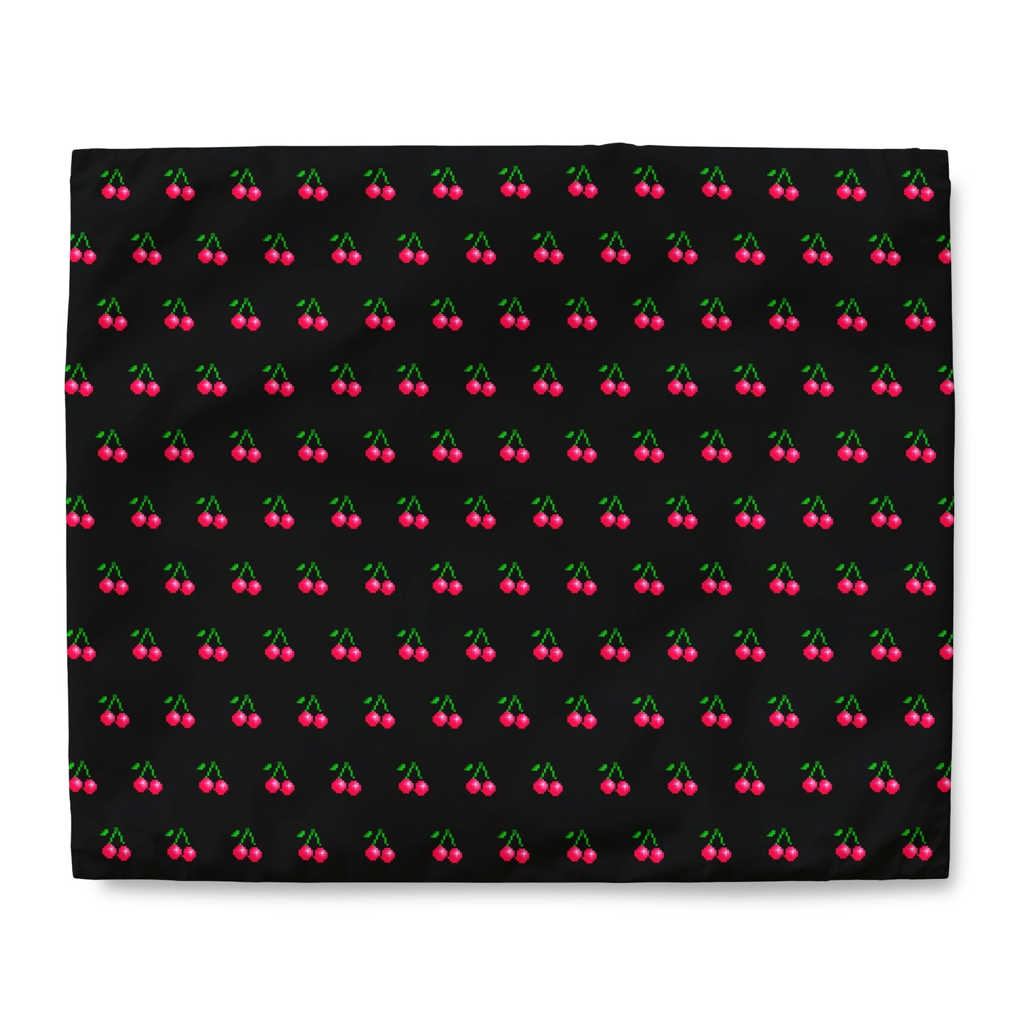 Cherries 8 Bit Video Game Style Duvet Cover