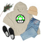 Mushroom 1UP 8 Bit Retro Style Unisex Hooded Sweatshirt