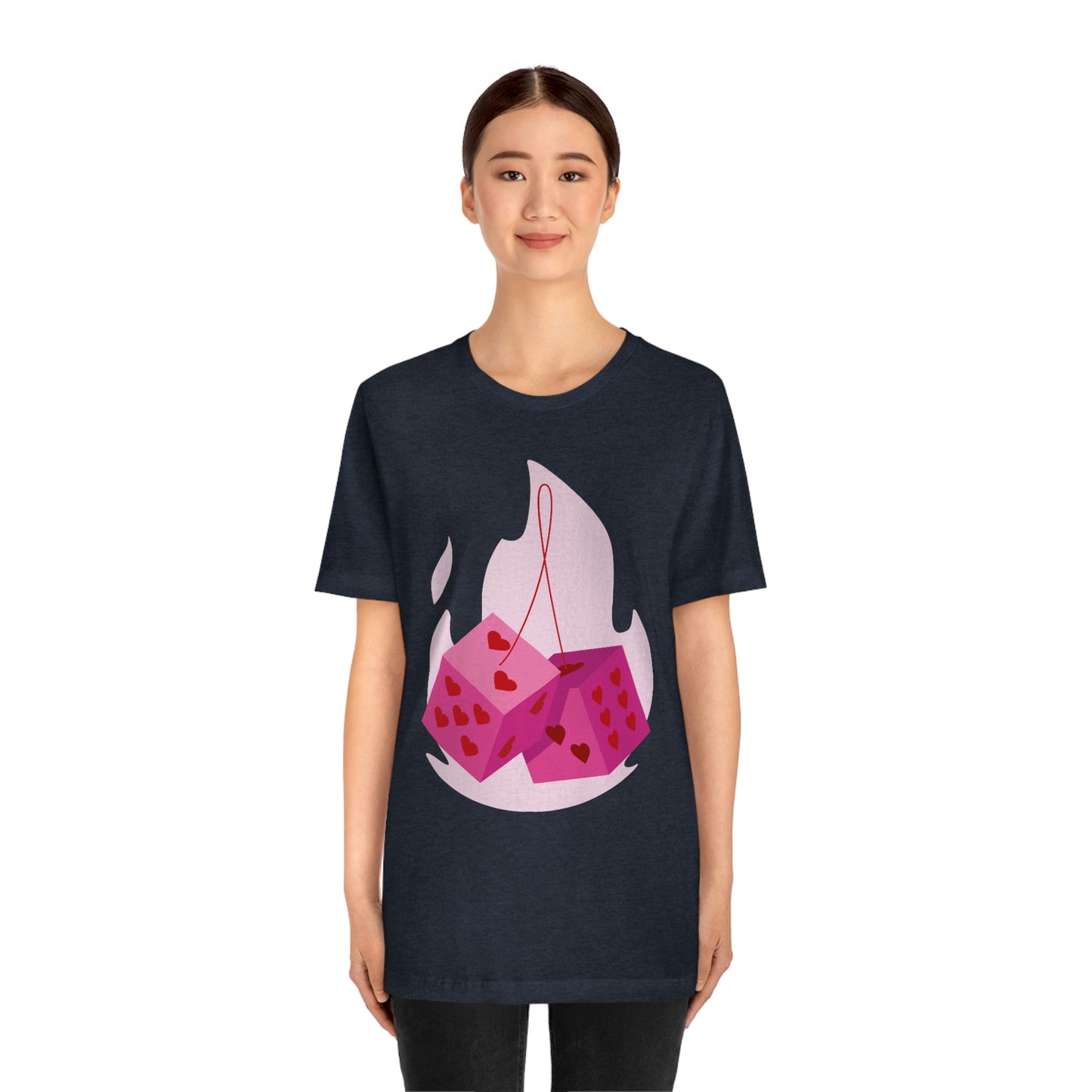 Dice Hearts Unisex Jersey Short Sleeve Tee