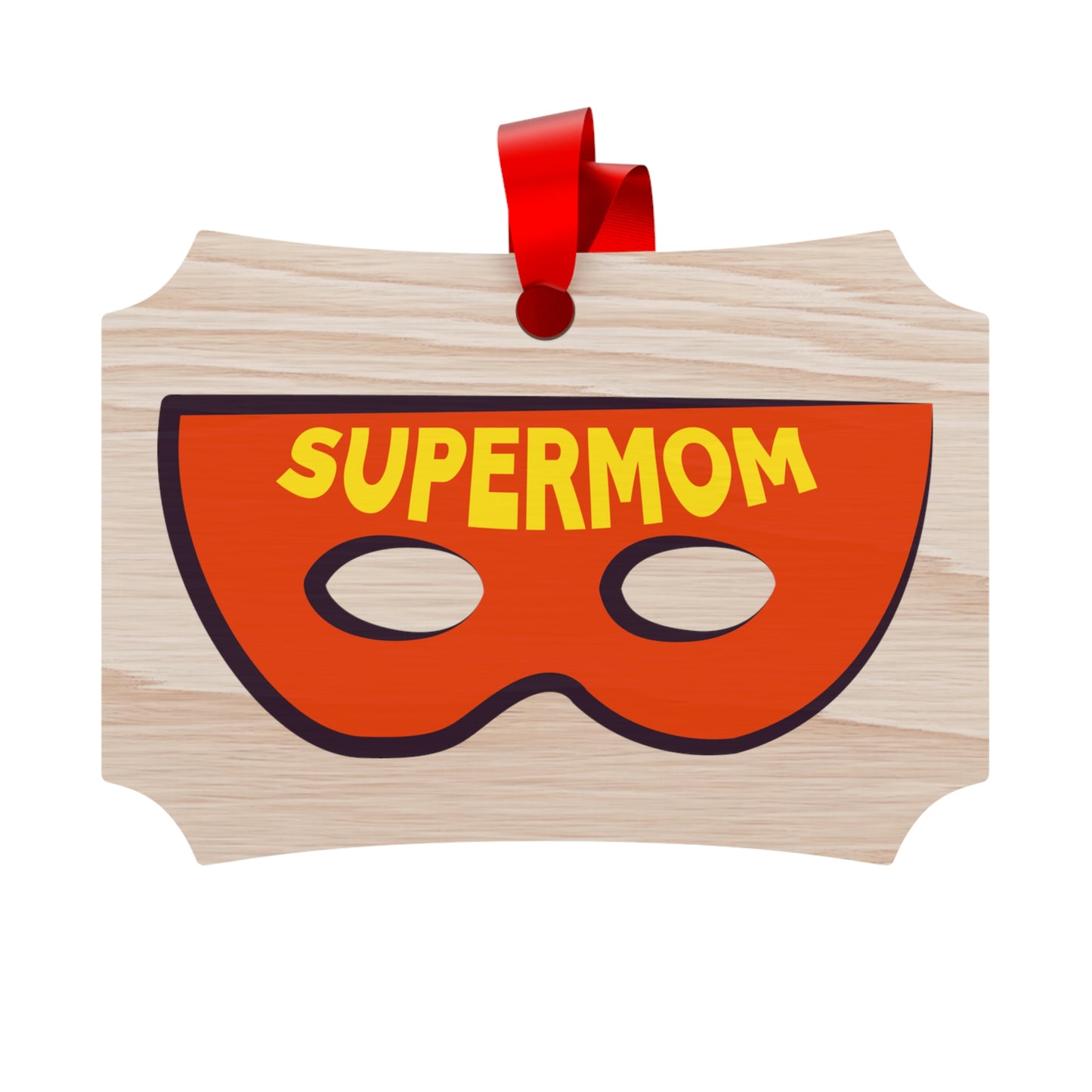 Super Mom Wooden Christmas Ornaments