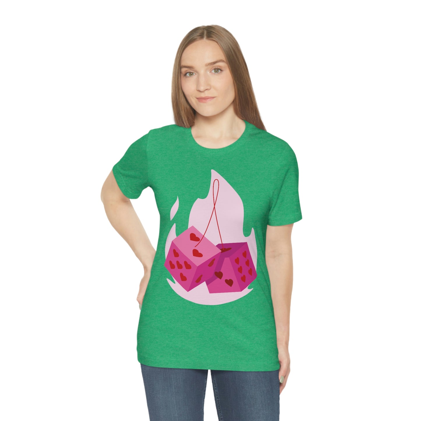 Dice Hearts Unisex Jersey Short Sleeve Tee