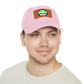 Mushroom 1 UP 8 Bit Style Dad Hat with Leather Patch