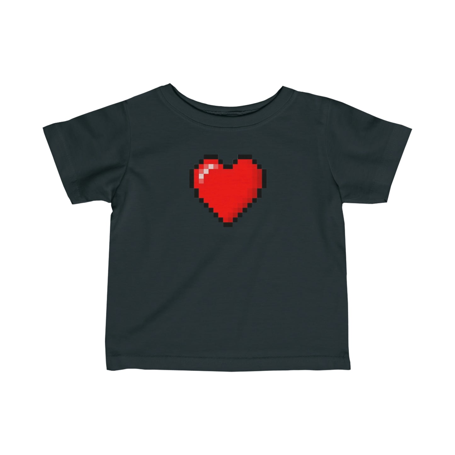 Heart 8 Bit Style Infant Fine Jersey Tee