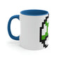 Mushroom 8 Bit Style 1UP Green Accent Coffee Mug, 11oz