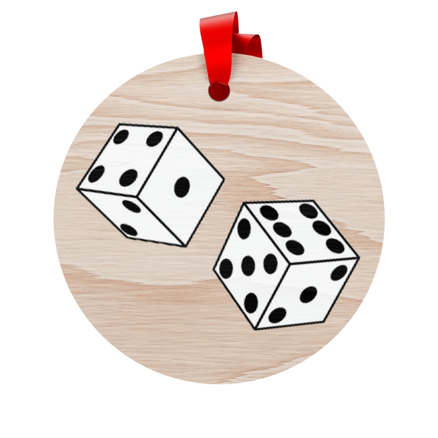 Dice Roll Wooden Christmas Ornaments