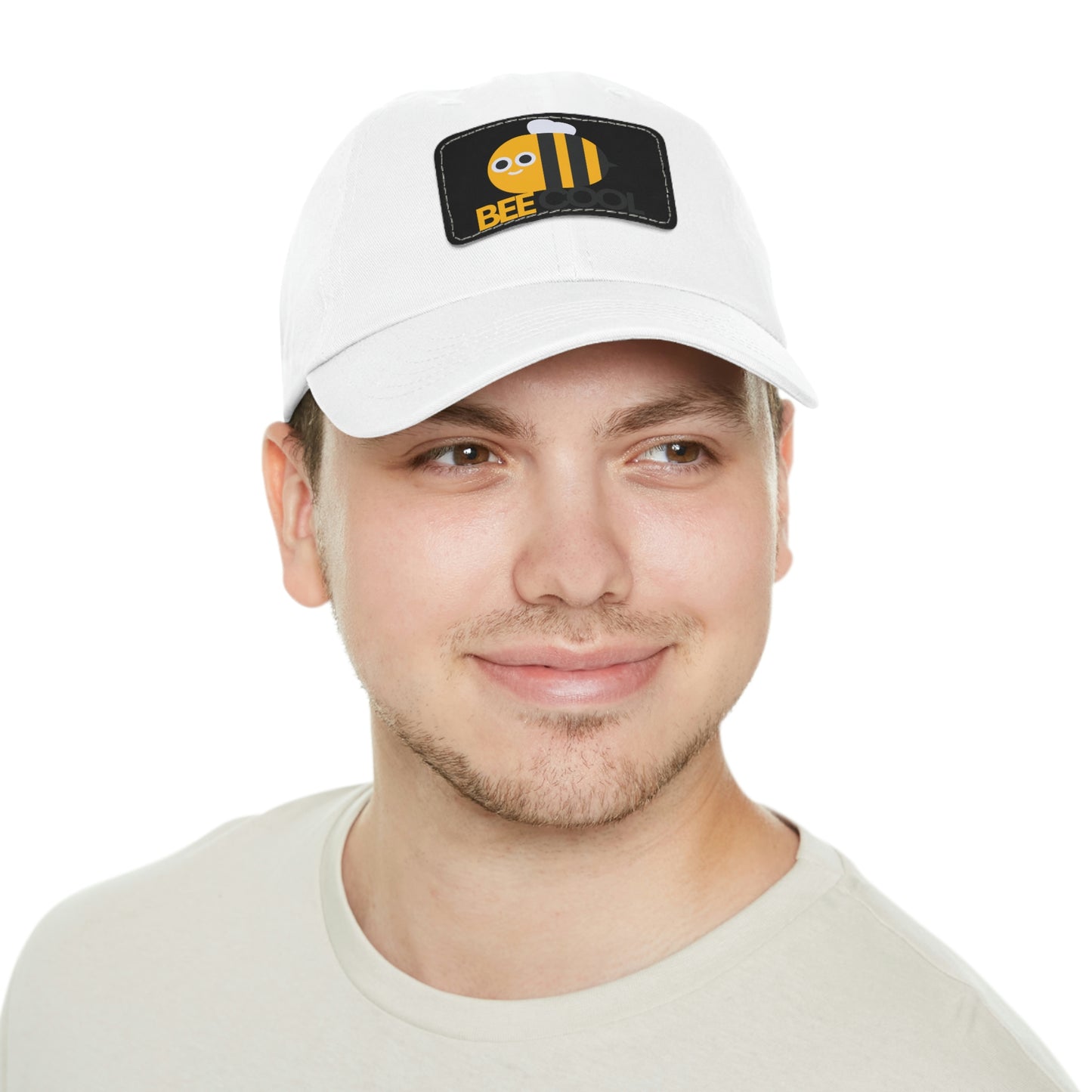 Bee Cool Dad Hat with Leather Patch