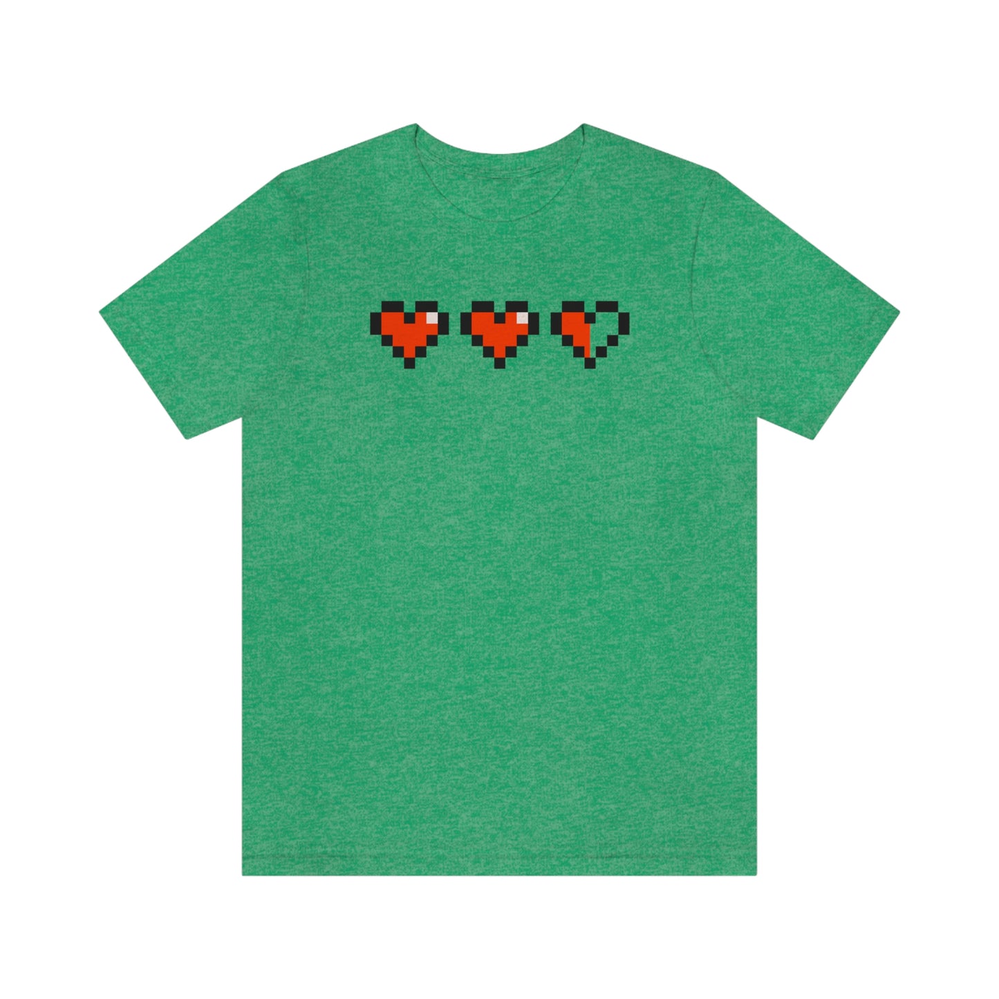 Hearts 2 1/2 8 Bit Style Unisex Jersey Short Sleeve Tee