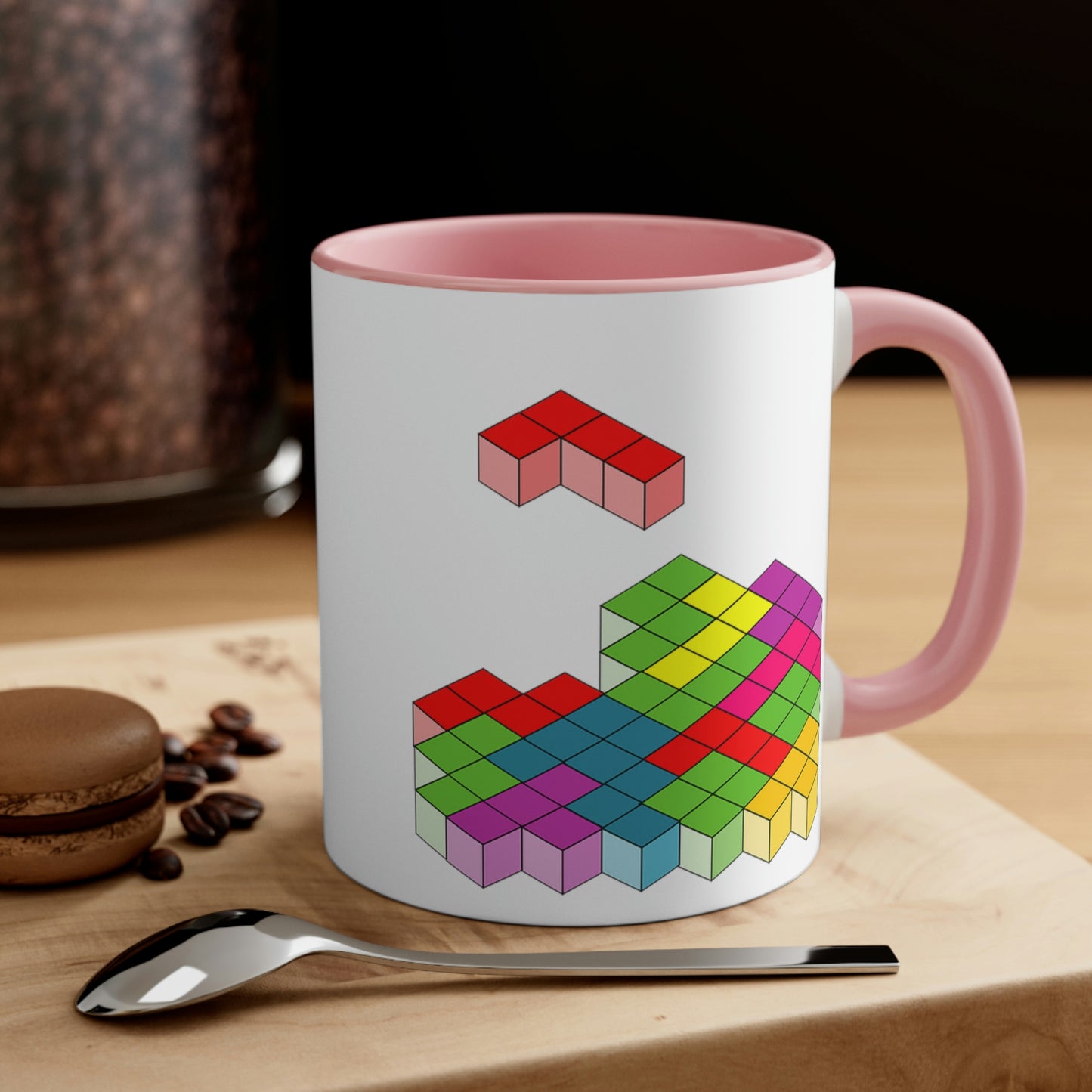 Tetris Style Accent Coffee Mug, 11oz