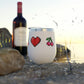 Hearts and Cherries 8 Bit Style Copper Vacuum Insulated Cup, 12oz