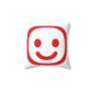 Smiley Face Spun Polyester Square Pillow