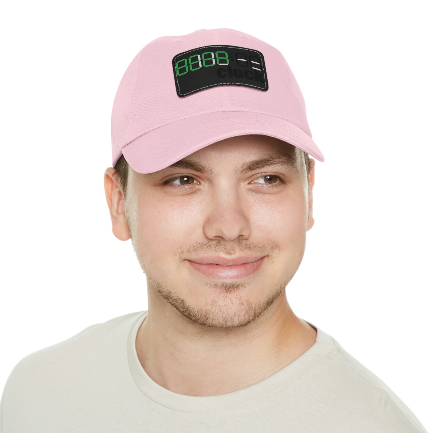 Beer on Clock Dad Hat with Leather Patch