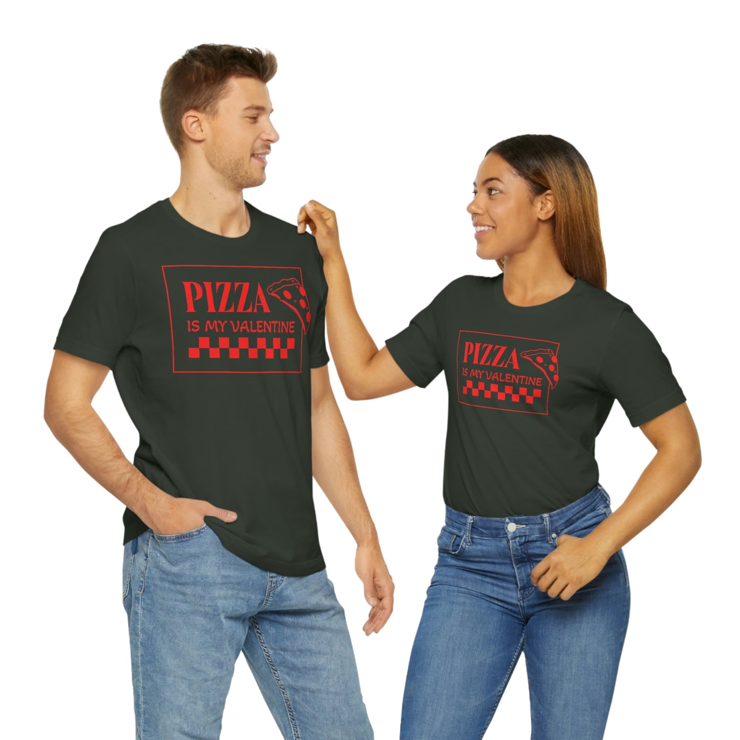 Pizza Is My Valentine Unisex Jersey Short Sleeve Tee