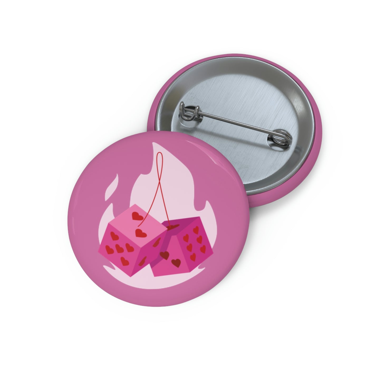 Dice Hearts Custom Pin Buttons