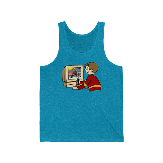 Old School Computer Player Unisex Tank Top