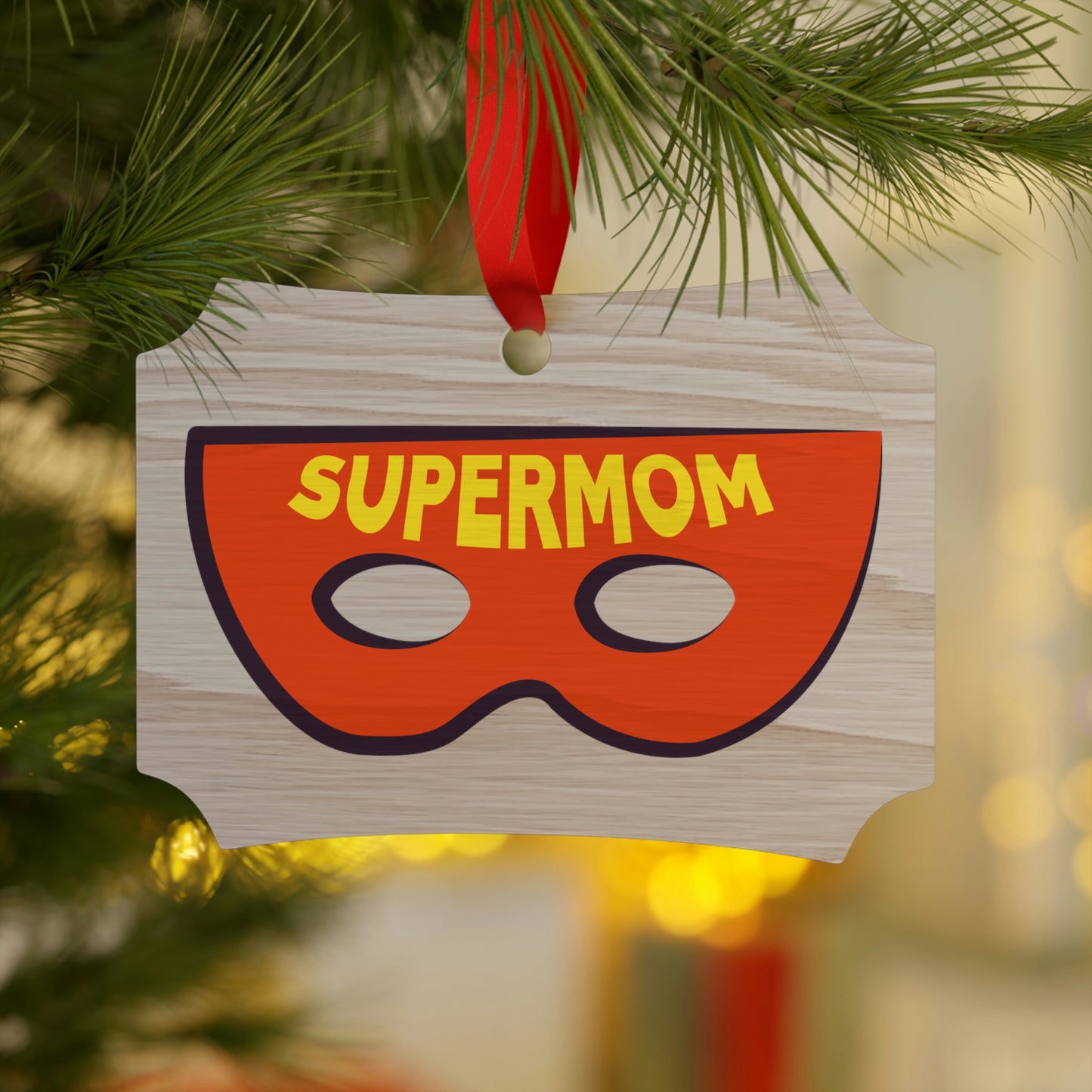 Super Mom Wooden Christmas Ornaments