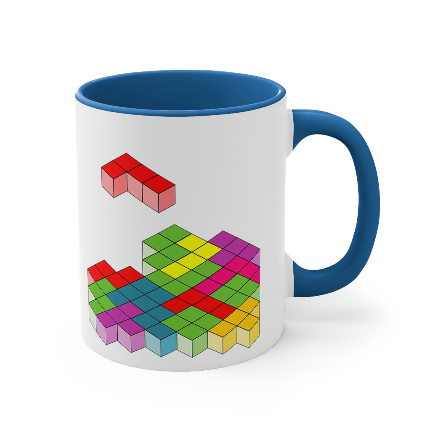 Tetris Style Accent Coffee Mug, 11oz