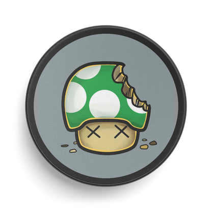 Bitten Mushroom Video Game Style Hockey Puck