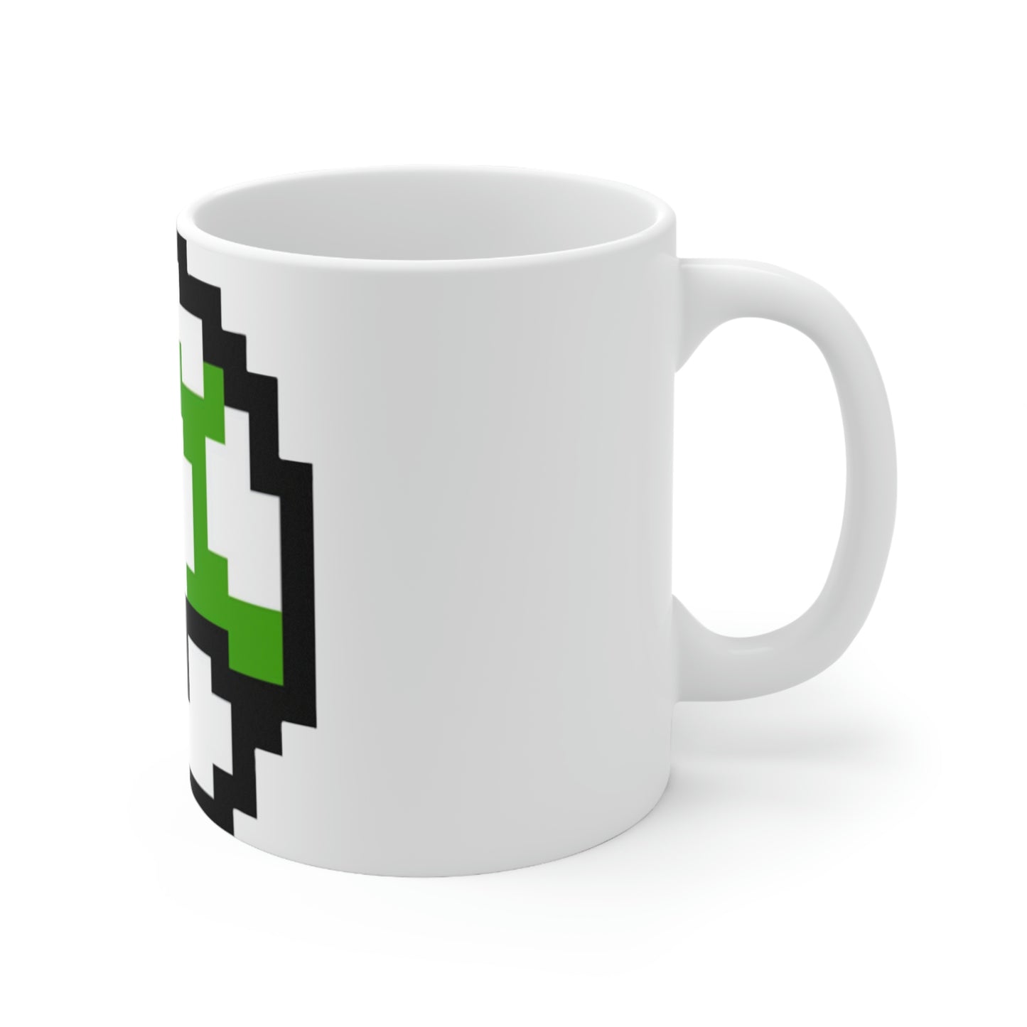 Mushroom 1UP 8 Bit Retro Ceramic Mug 11oz