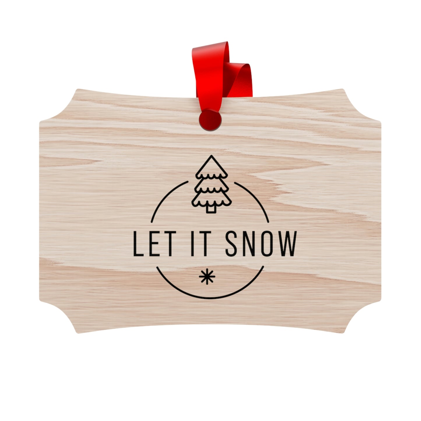 Let It Snow Wooden Christmas Ornaments