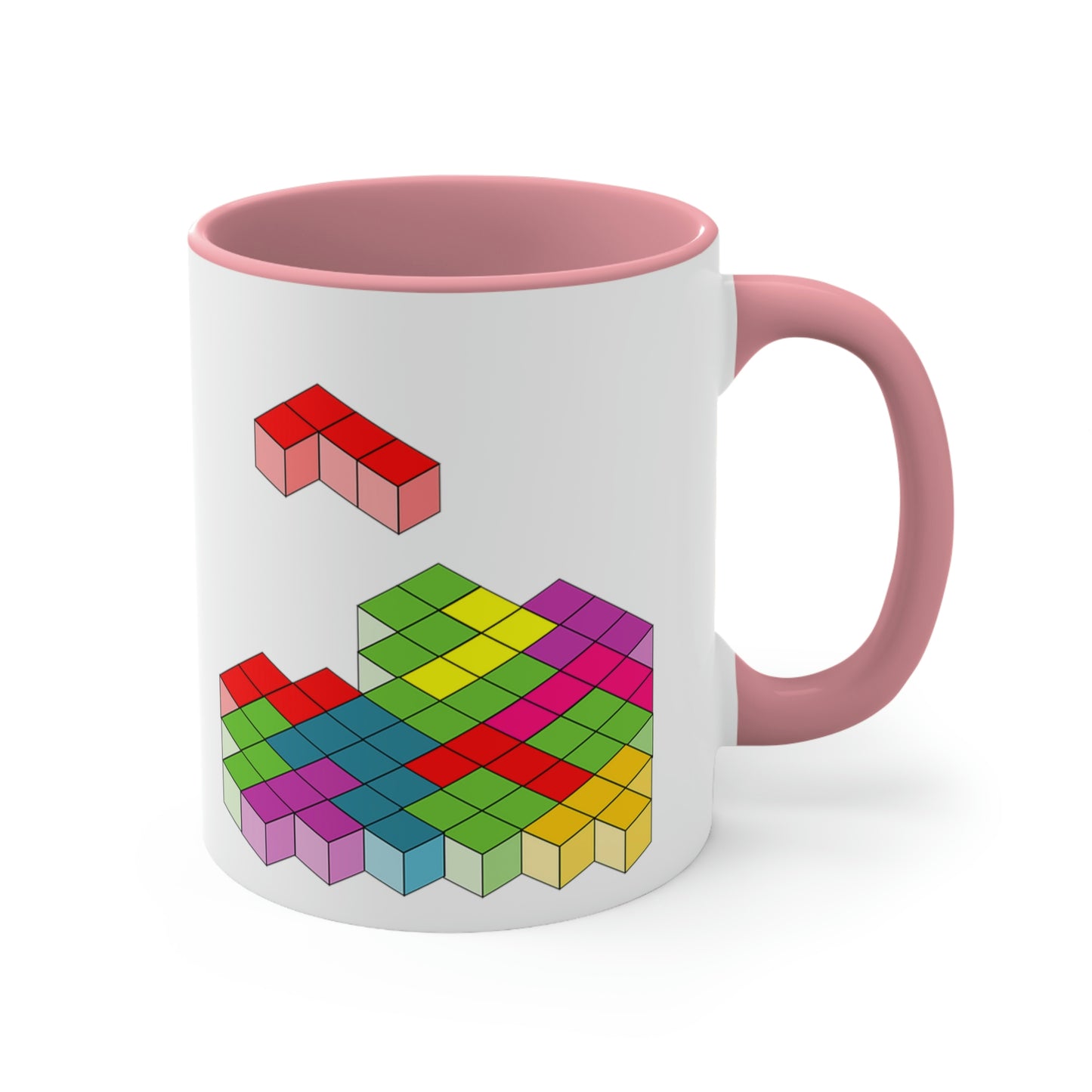 Tetris Style Accent Coffee Mug, 11oz