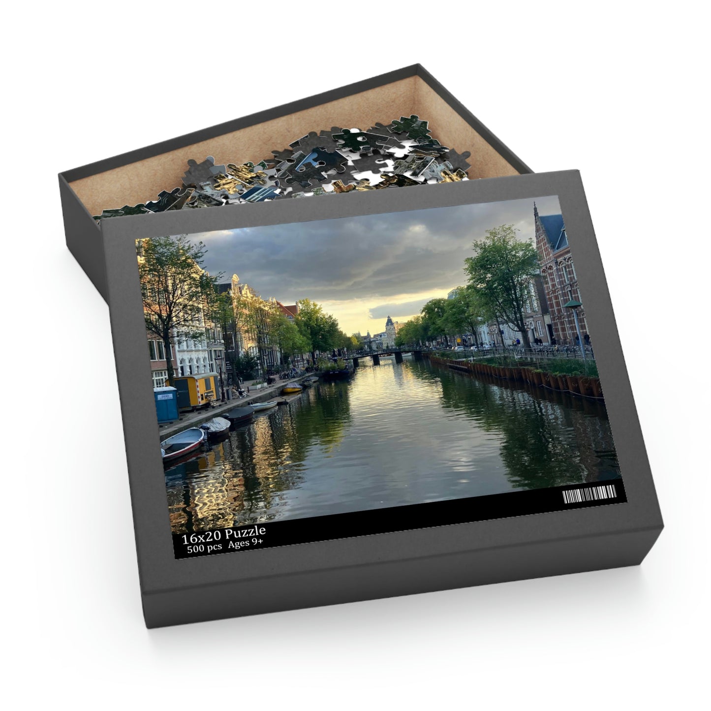 Amsterdam Canal Scenic Puzzle (120, 252, 500-Piece)