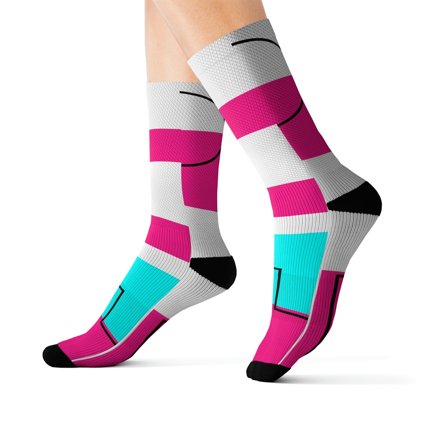 Tetris Style Sublimation Socks