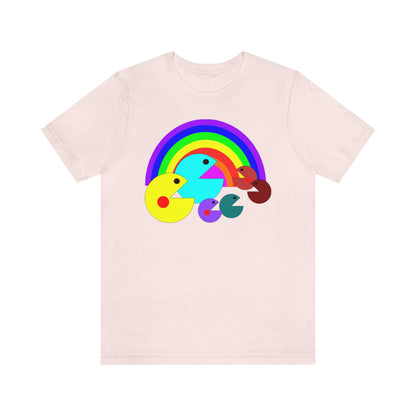 Pac Man Style Rainbow Unisex Jersey Short Sleeve Tee