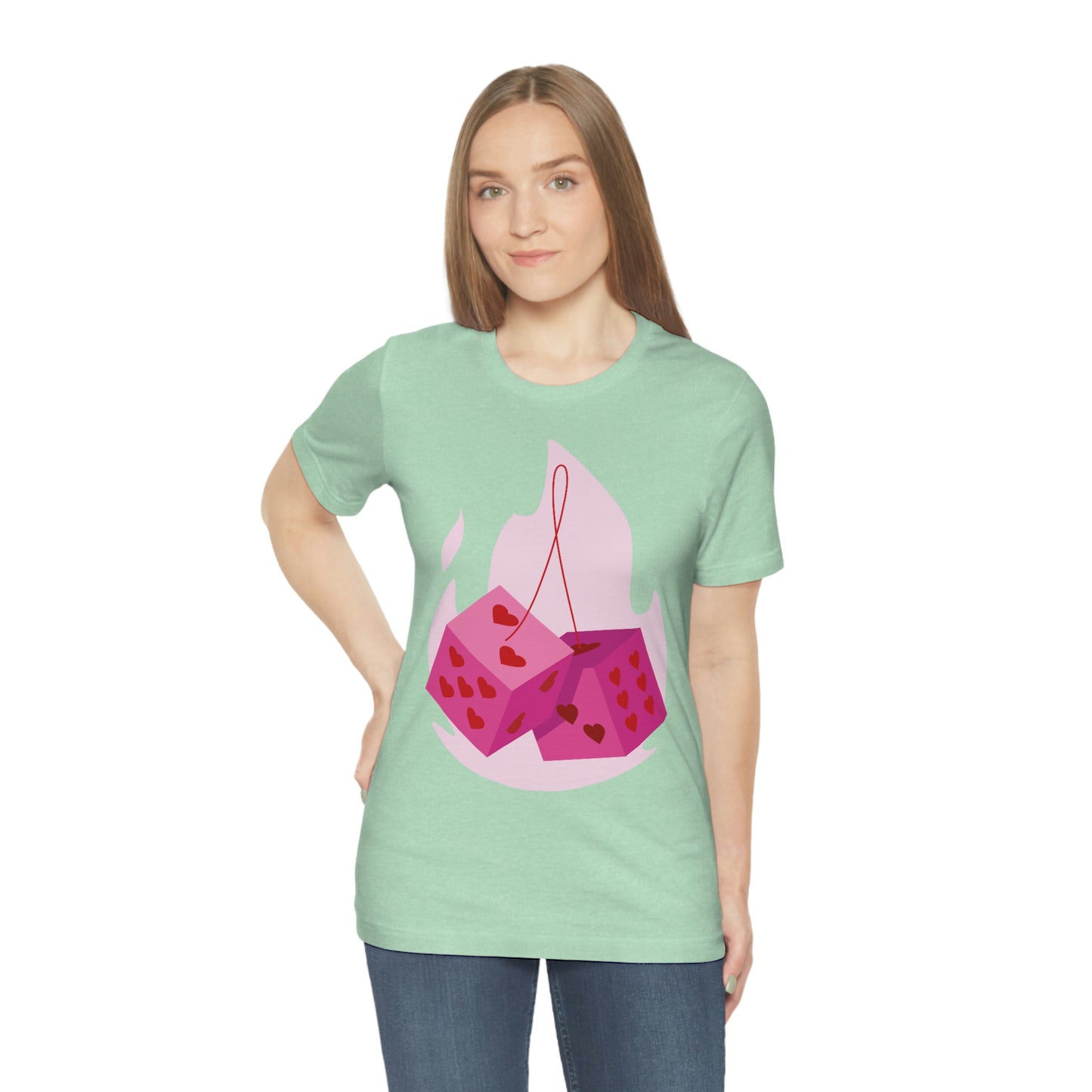 Dice Hearts Unisex Jersey Short Sleeve Tee