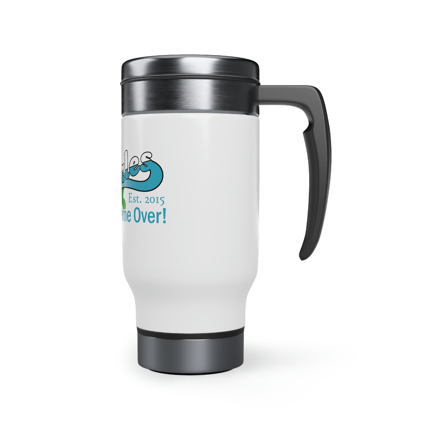 Puzzles LTD Stainless Steel Travel Mug with Handle, 14oz