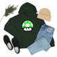 Mushroom 1UP 8 Bit Retro Style Unisex Hooded Sweatshirt
