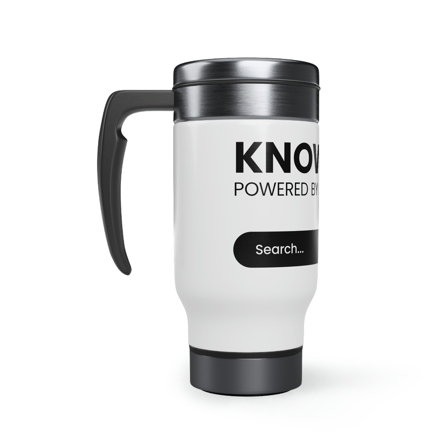 Knowledge Powered By Google Travel Mug with Handle, 14oz