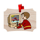 Retro Gamer Wooden Christmas Ornaments