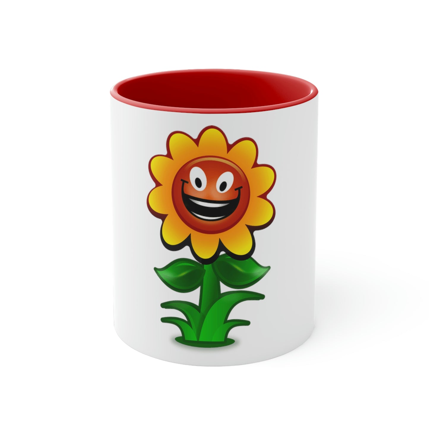 Video Game Style Flower Character Accent Coffee Mug, 11oz