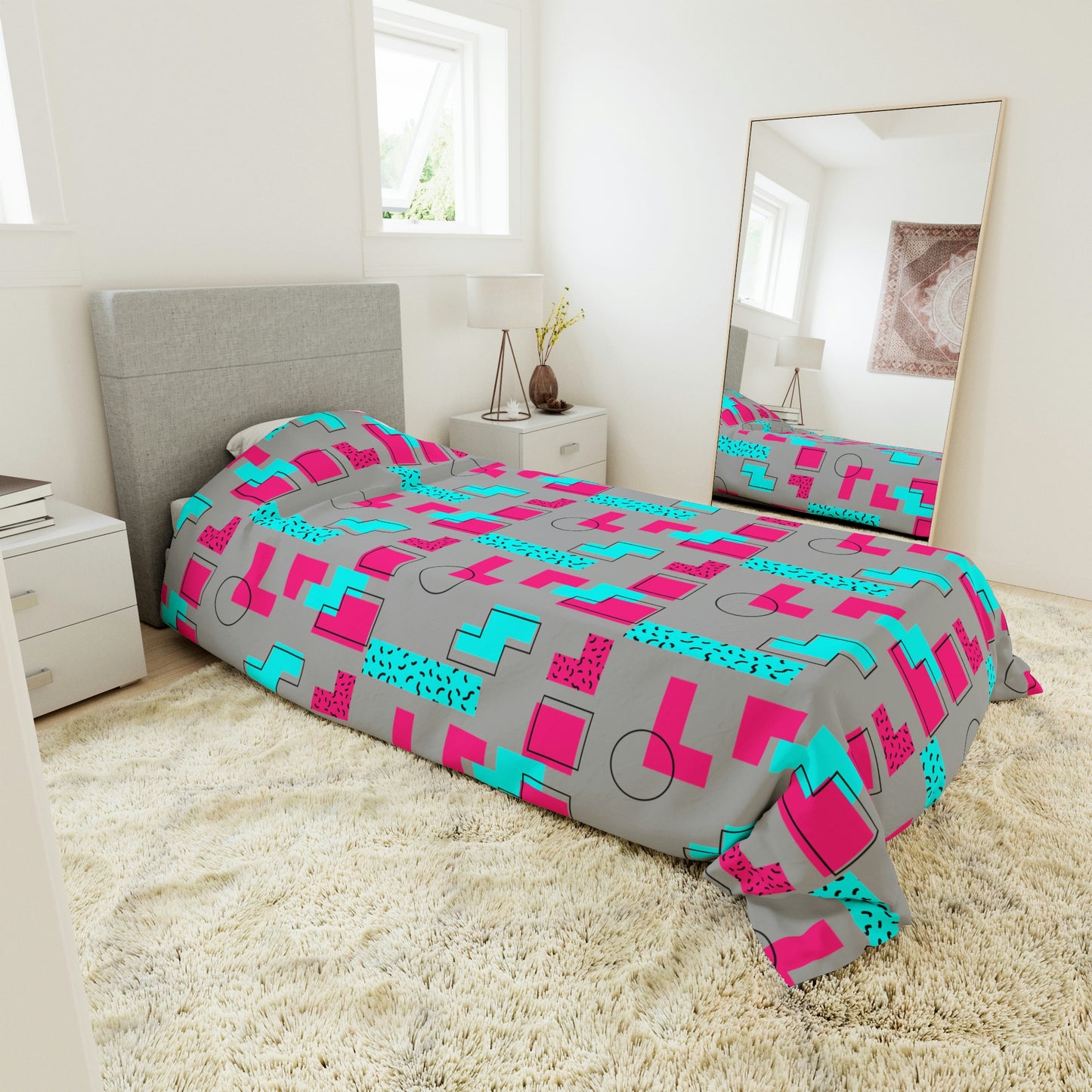 Tetris Style Pattern Duvet Cover