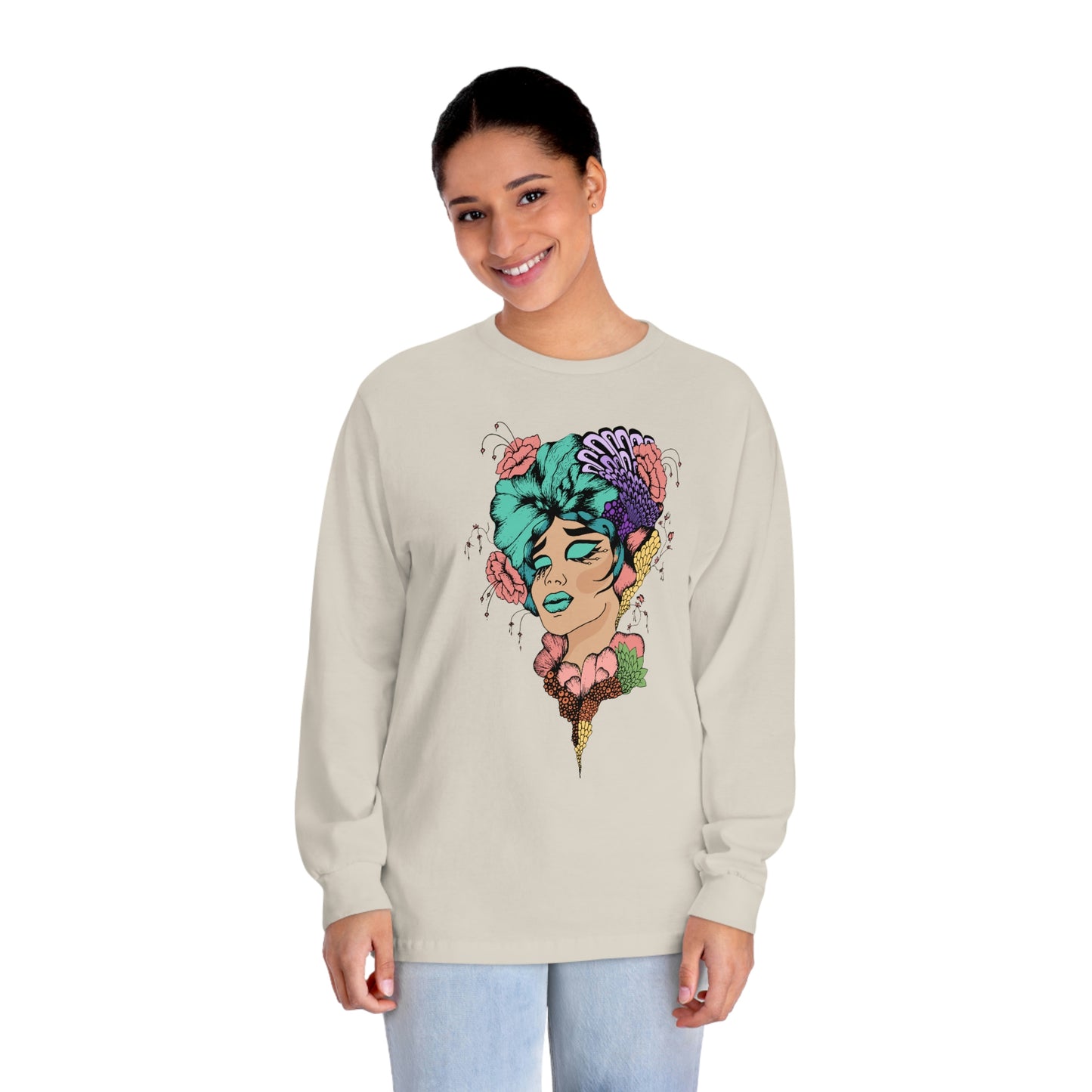 Floral Woman Alternate Unisex Classic Long Sleeve T-Shirt