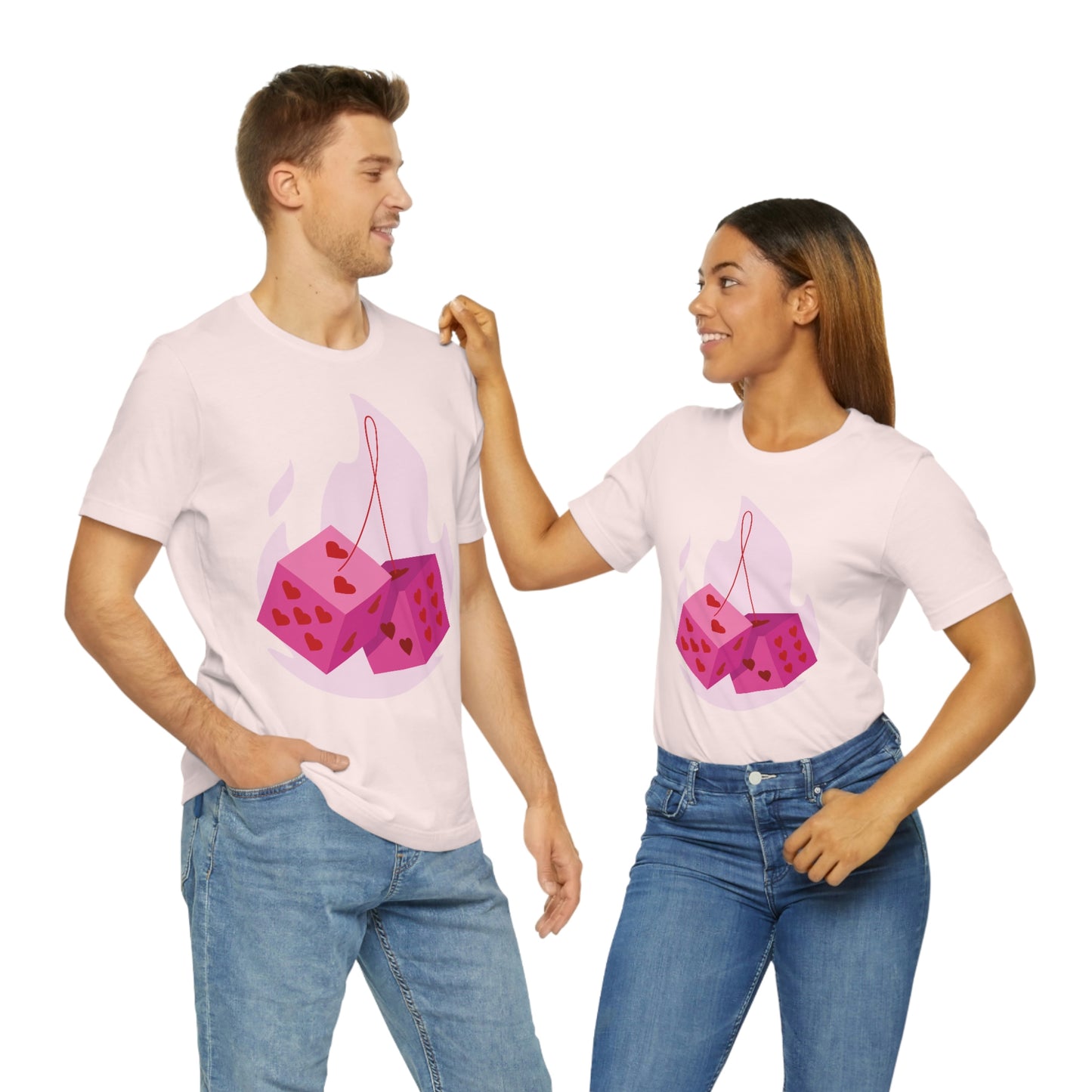 Dice Hearts Unisex Jersey Short Sleeve Tee