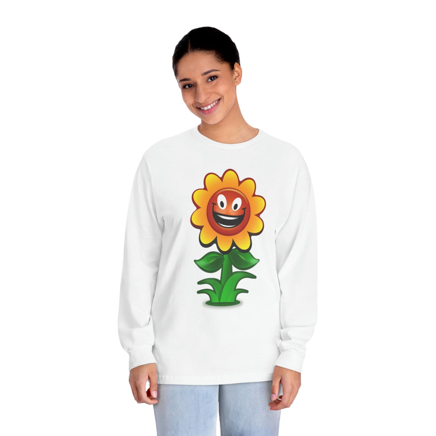 Video Game Retro Style Flower Unisex Classic Long Sleeve T-Shirt