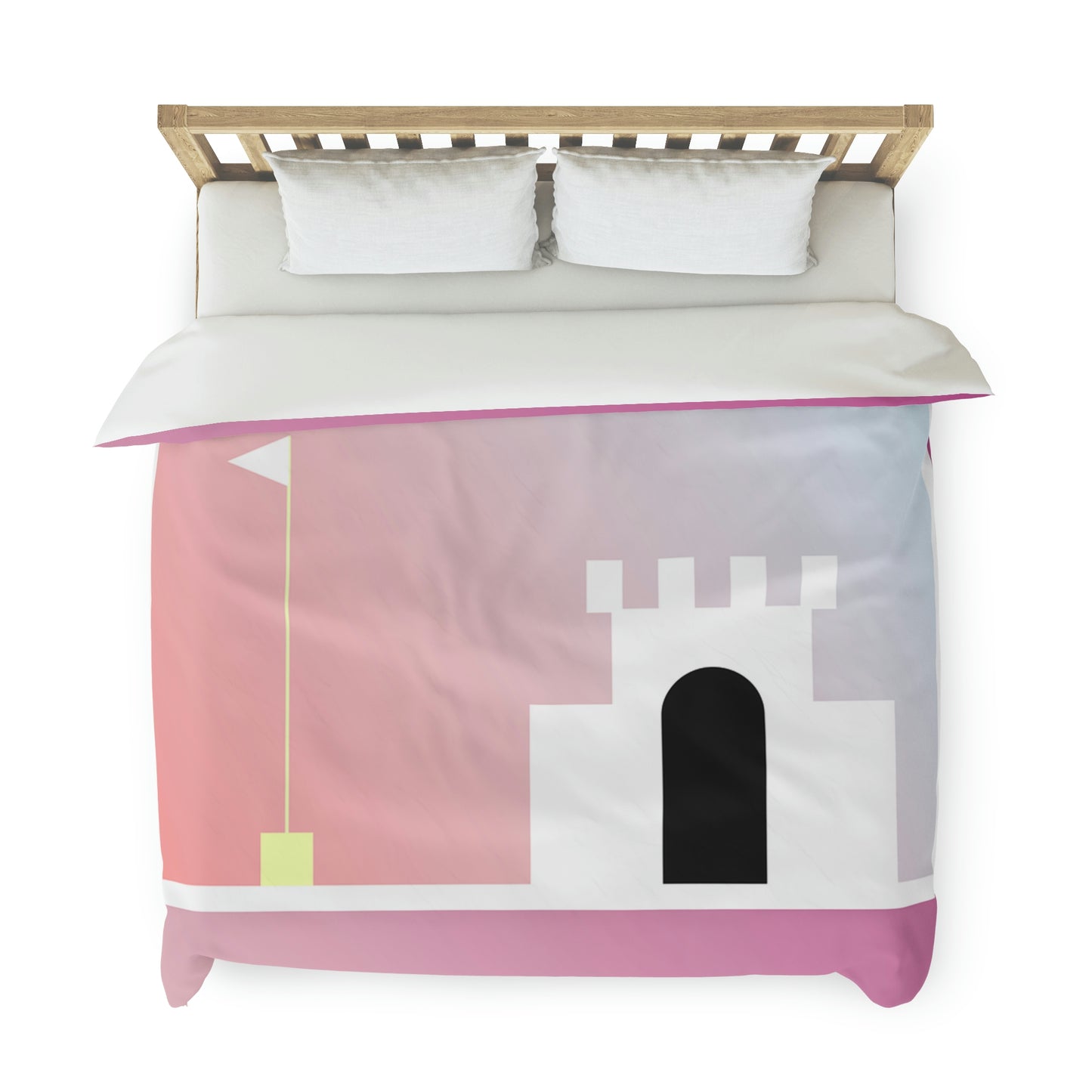 Castle 8 Bit Style Pattern Duvet Cover