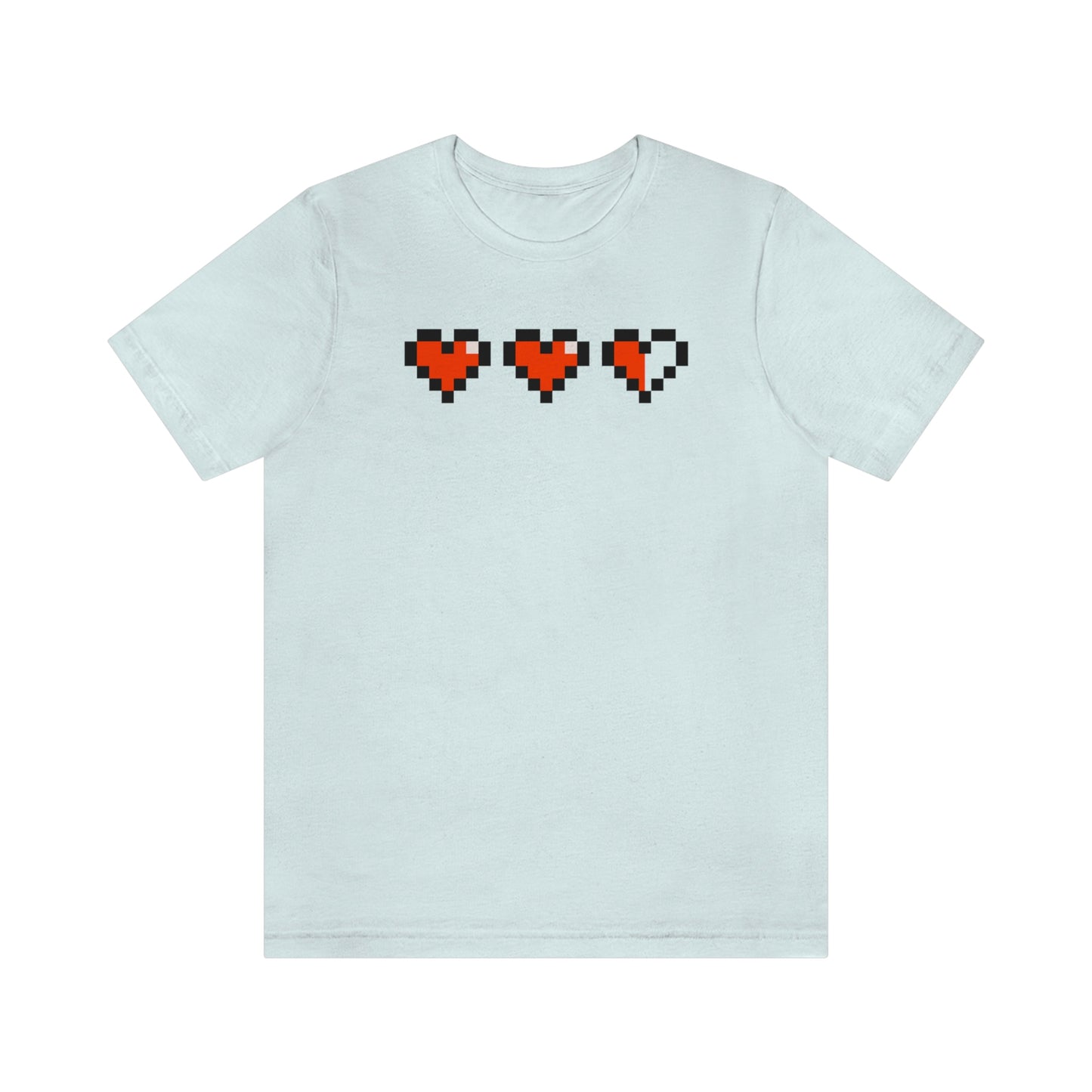 Hearts 2 1/2 8 Bit Style Unisex Jersey Short Sleeve Tee