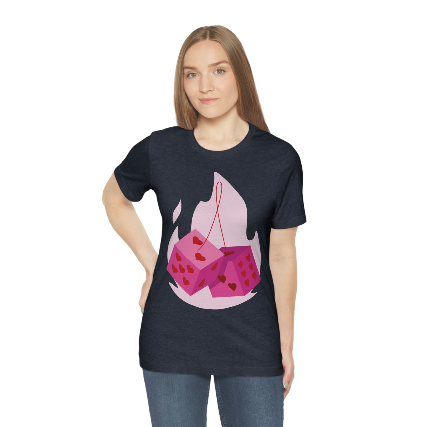 Dice Hearts Unisex Jersey Short Sleeve Tee