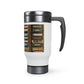Atari 2600 Cartridges Travel Mug with Handle, 14oz