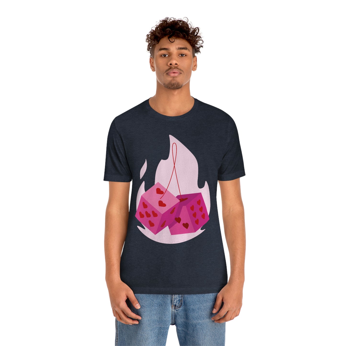 Dice Hearts Unisex Jersey Short Sleeve Tee