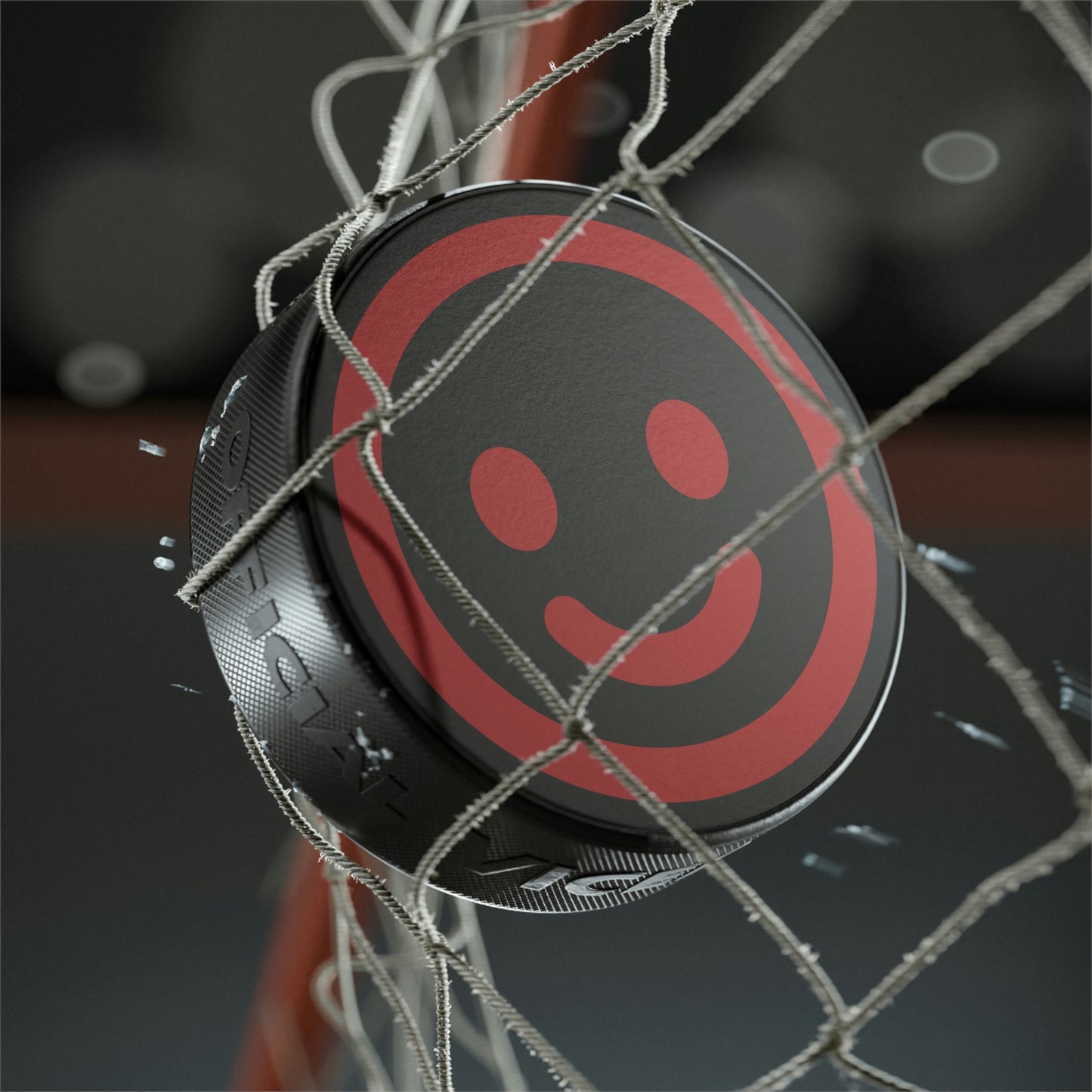 Smiley Face Hockey Puck