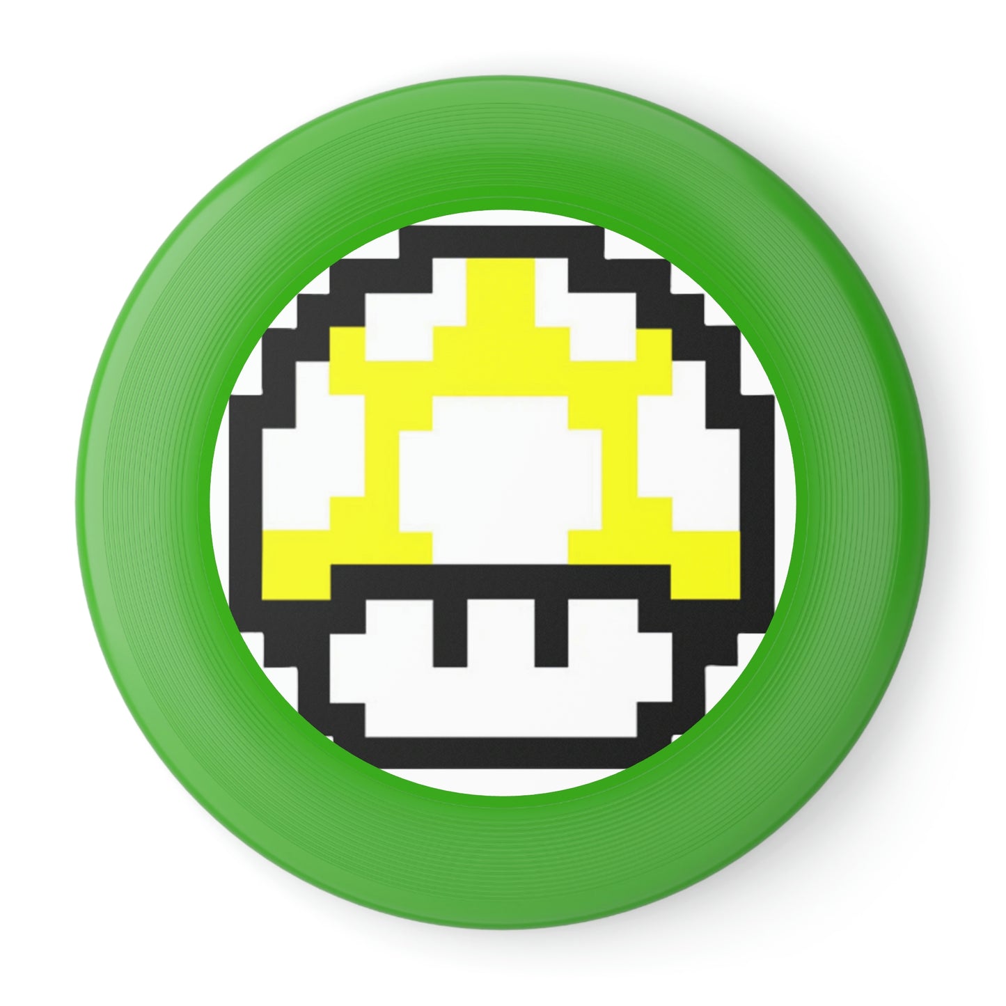 Yellow 8 Bit Style Mushroom Wham-O Frisbee