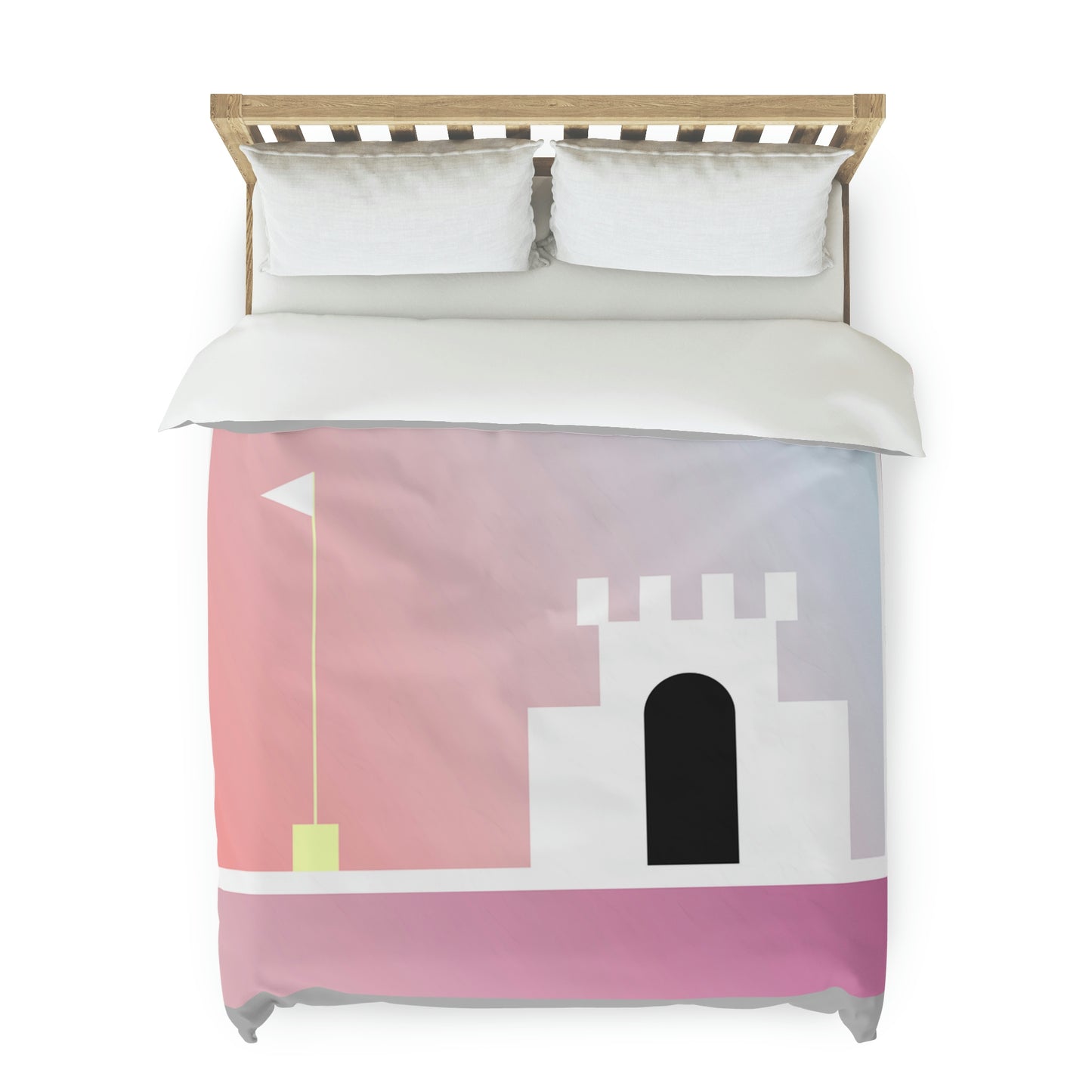 Castle 8 Bit Style Pattern Duvet Cover