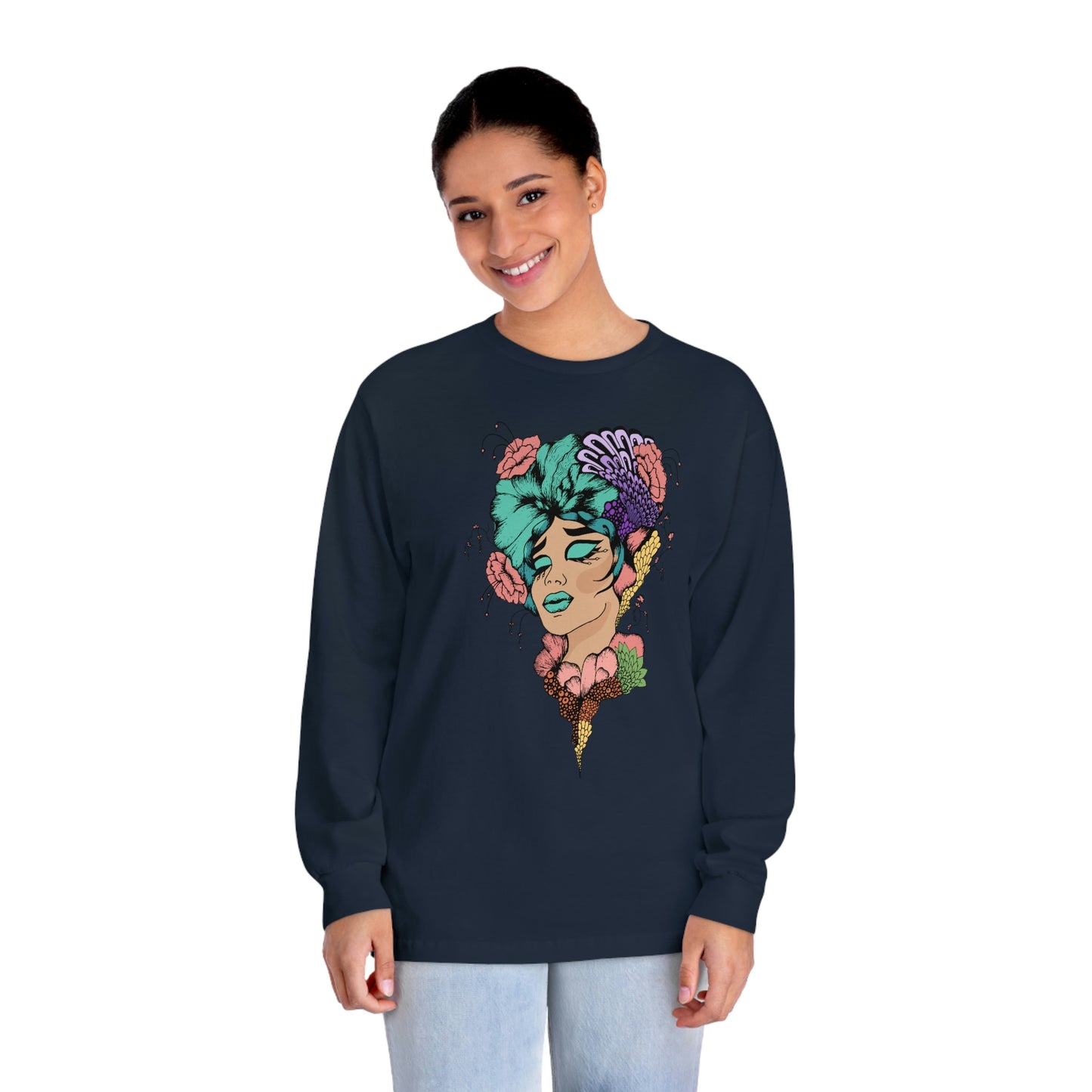 Floral Woman Alternate Unisex Classic Long Sleeve T-Shirt